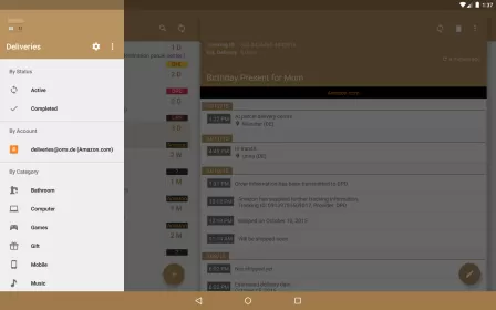 Deliveries Package Tracker