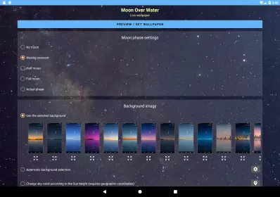 Moon Over Water Live Wallpaper